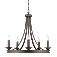  3863-5 RBZ - Saldano 5-light Chandelier in a Rubbed Bronze finish